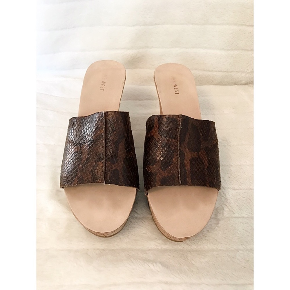 NINE WEST 'Ersilia' 9M Cork Platform Wedge Slide - Picture 3 of 6